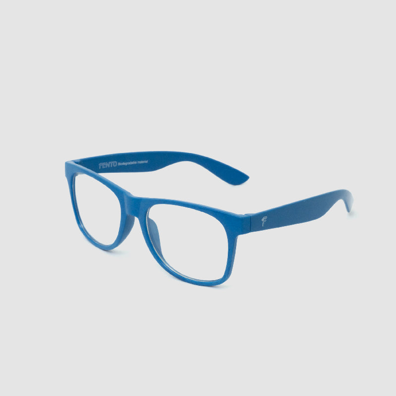Wayfarer Wheat Eyeglasses - Blue