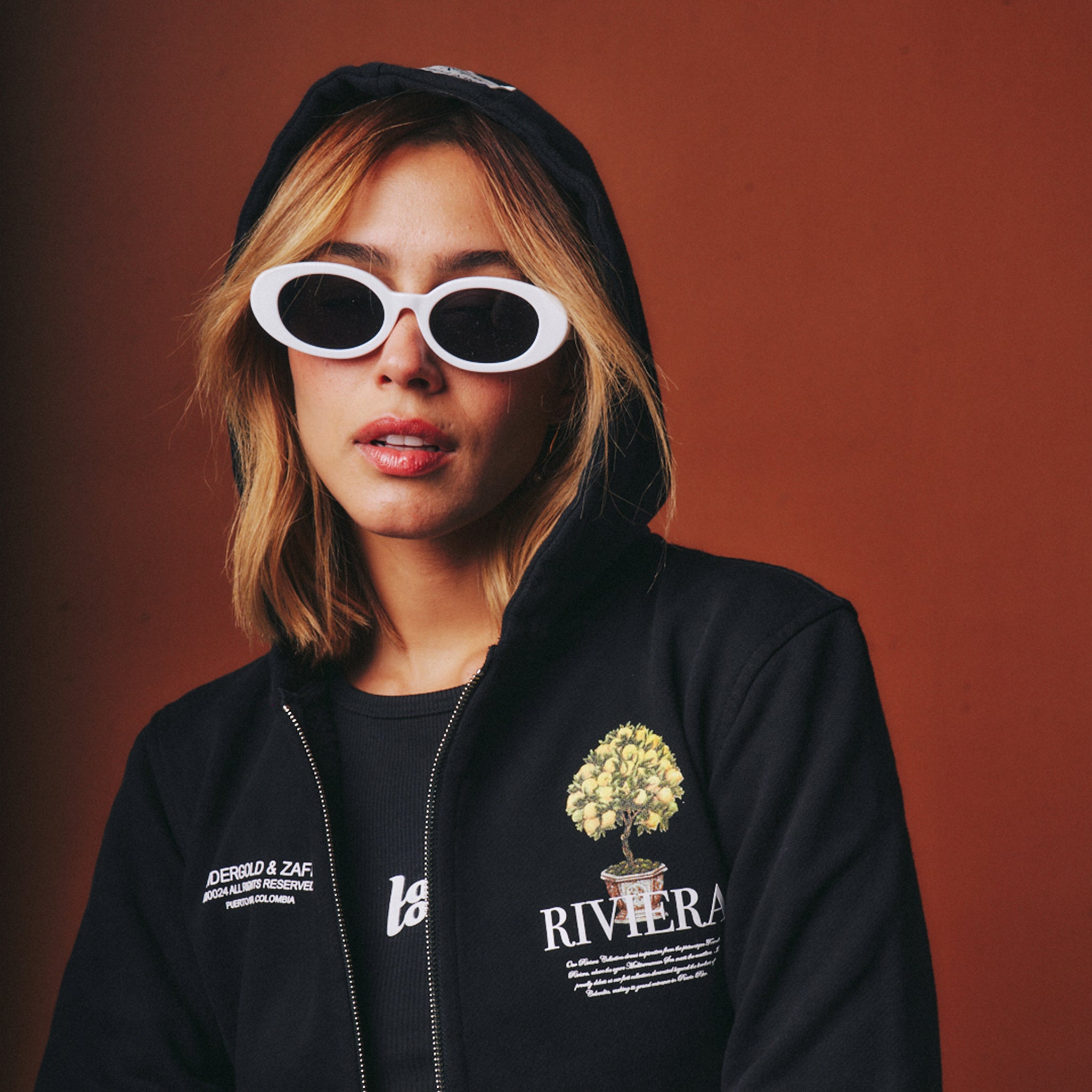 Lentes de sol Audrey color blanco estilo cat-eye elegante