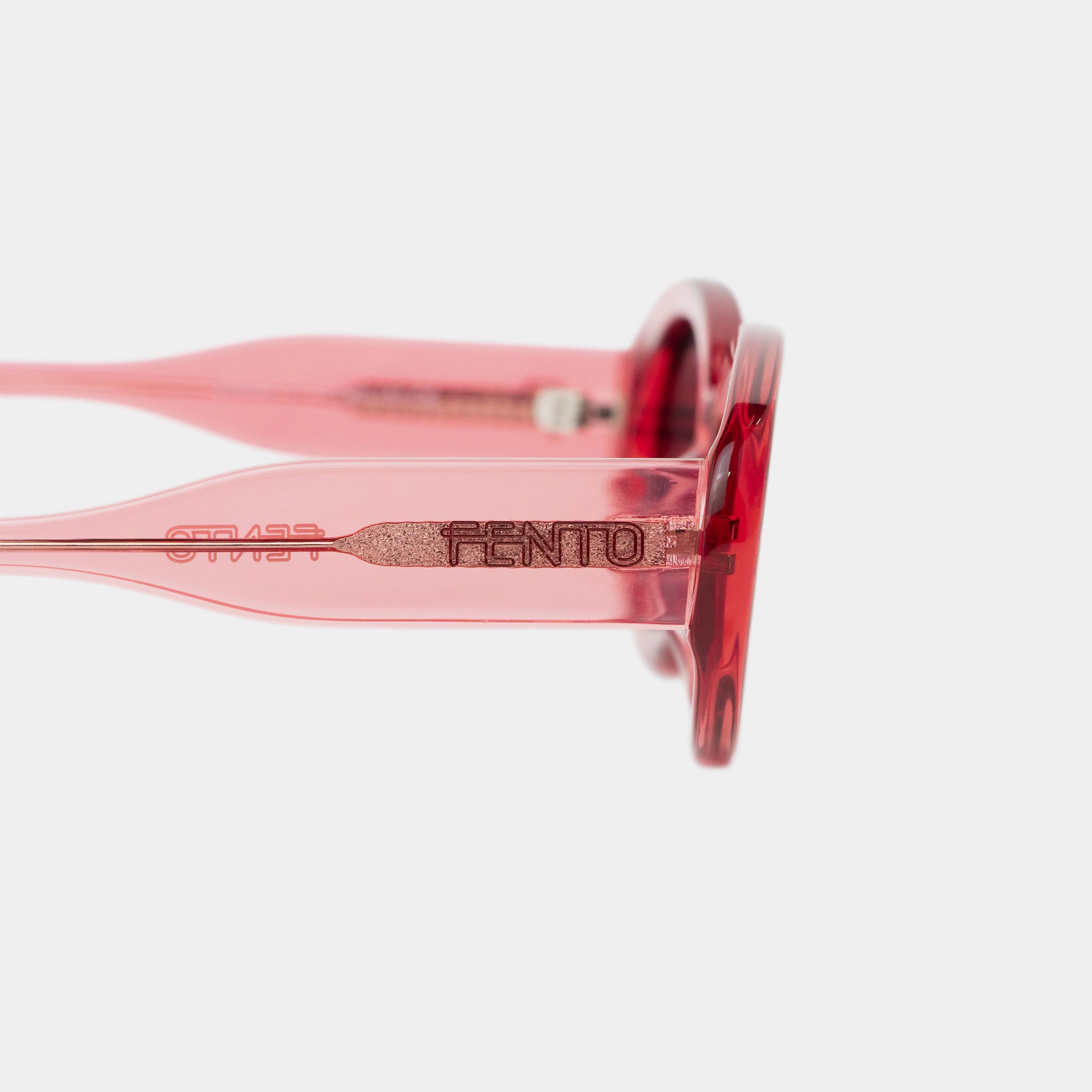 Montura de acetato Audrey – gafas de sol color rosado translucido