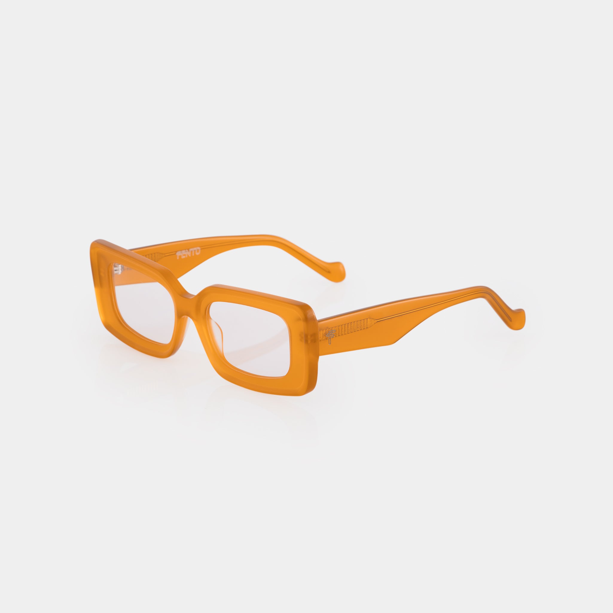  Fento Cameron – gafas naranjas llamativas con silueta cuadrada. Diseñadas en Medellín. Envíos en Colombia. Compra online. 