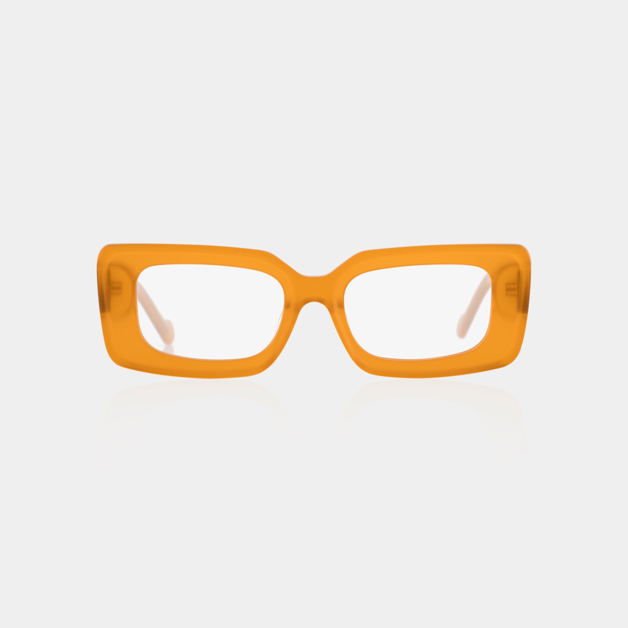 afas Cameron Orange – montura cuadrada de acetato en naranja translúcido. Diseñadas en Medellín. Envíos en Colombia. Compra online.

