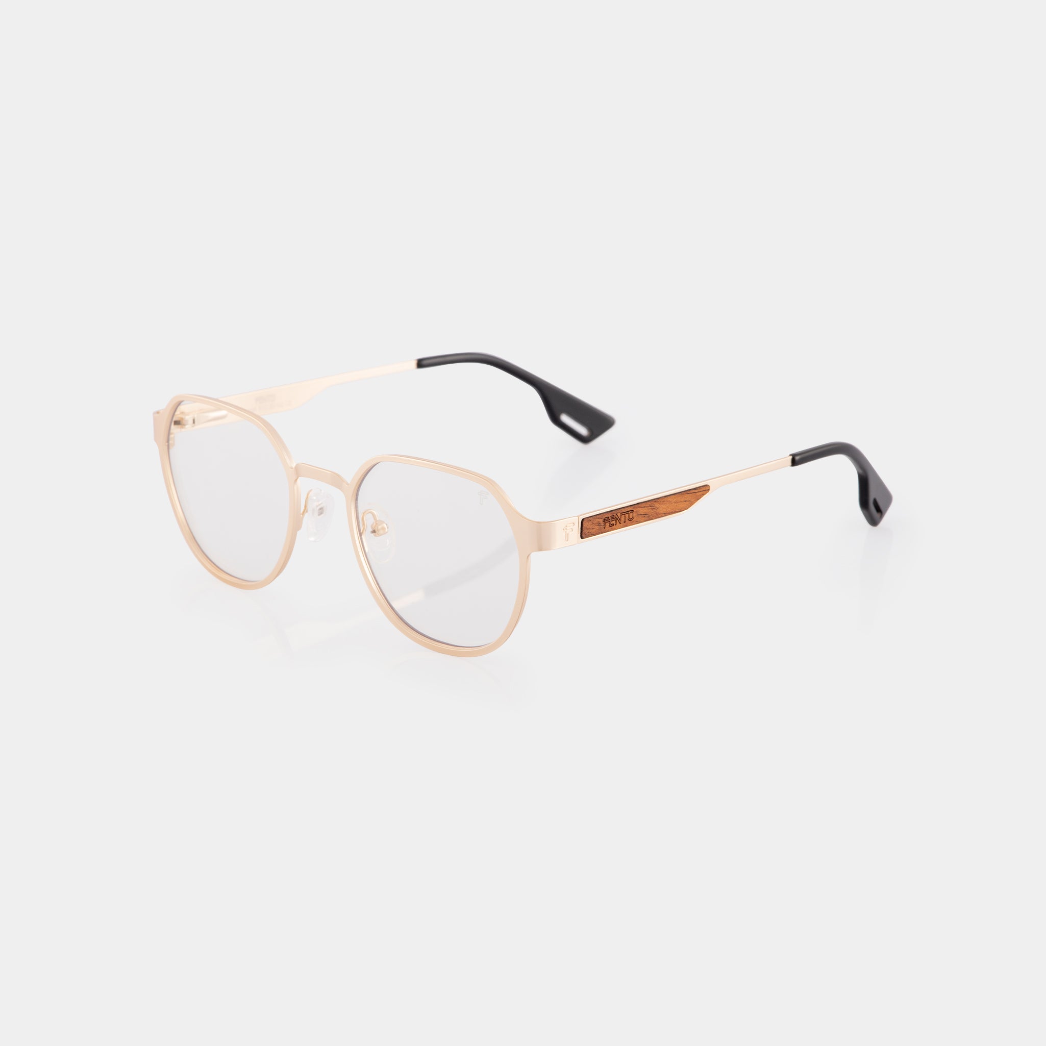 Fento Freeport Gold – gafas minimalistas en tono dorado con silueta moderna.
