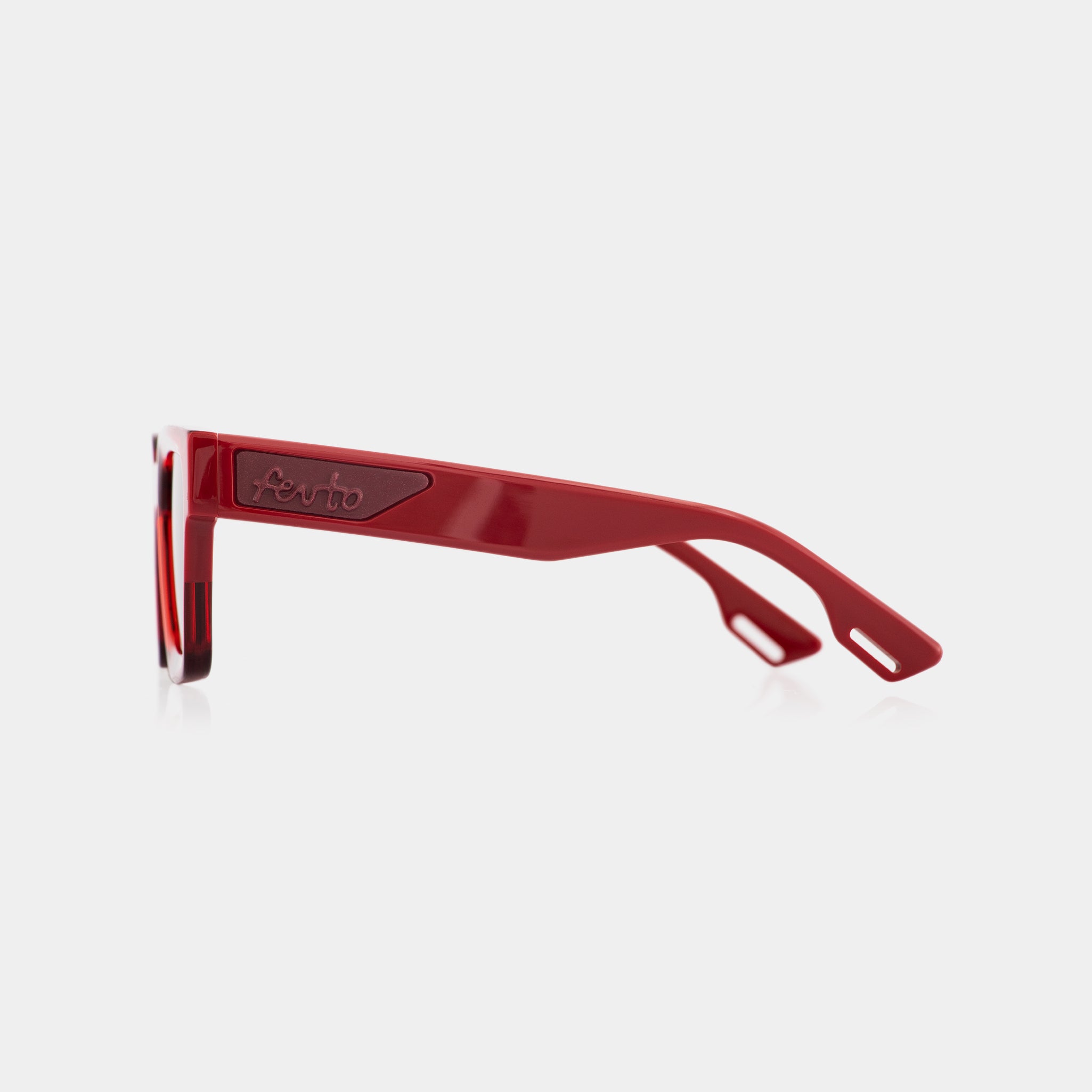 Montura New Bilbao de Fento – gafas de acetato rojo con un toque elegante