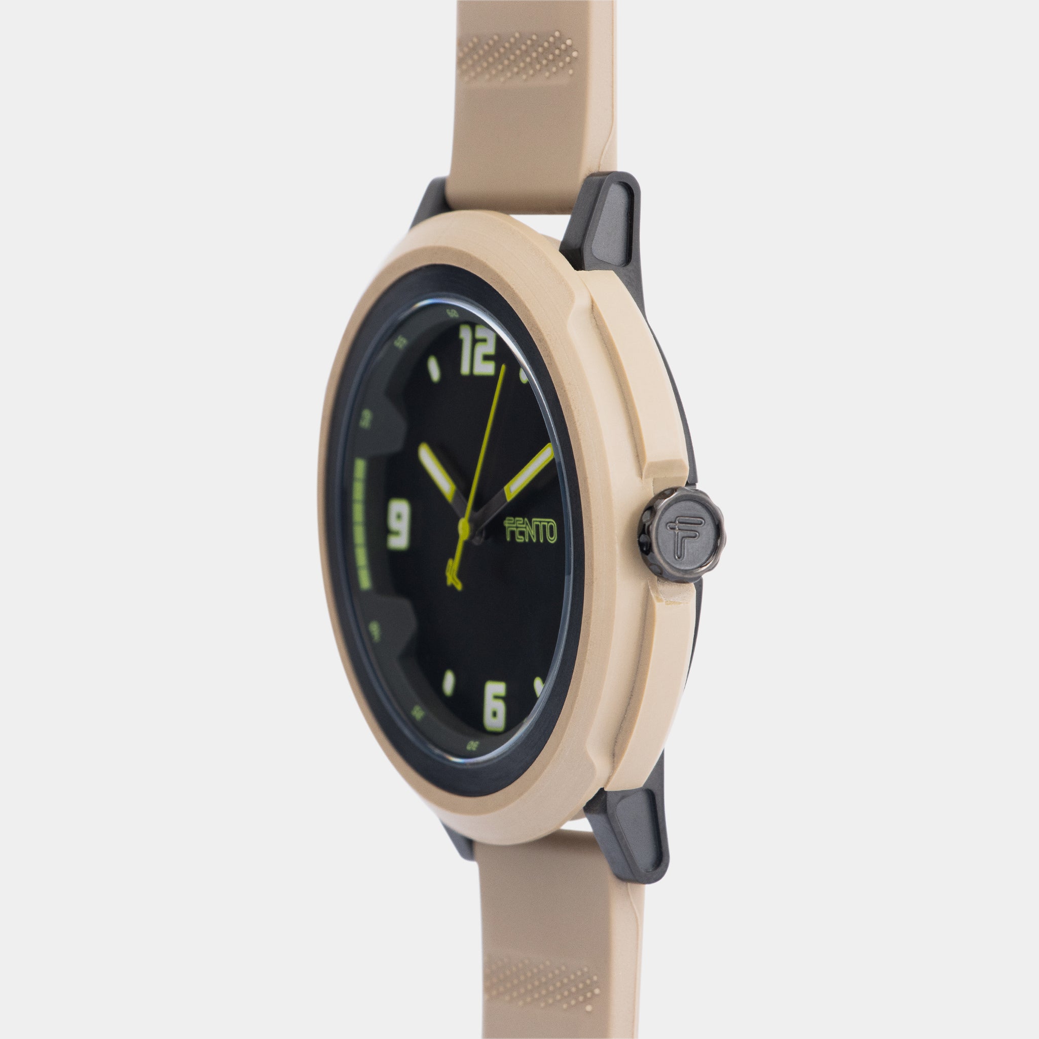Reloj masculino Bolt beige – correa de silicón y caja de resina resistente