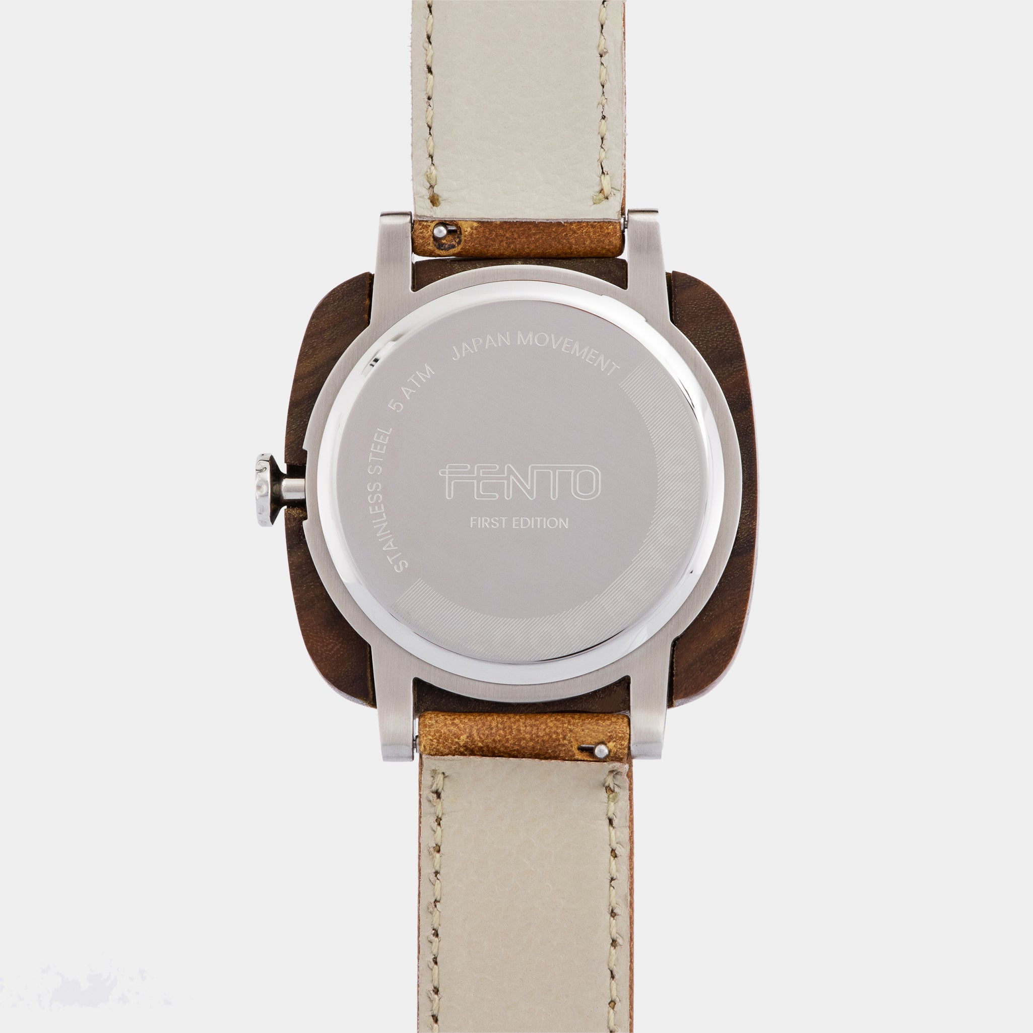 Reloj de madera Foster café – diseño elegante con correa de cuero