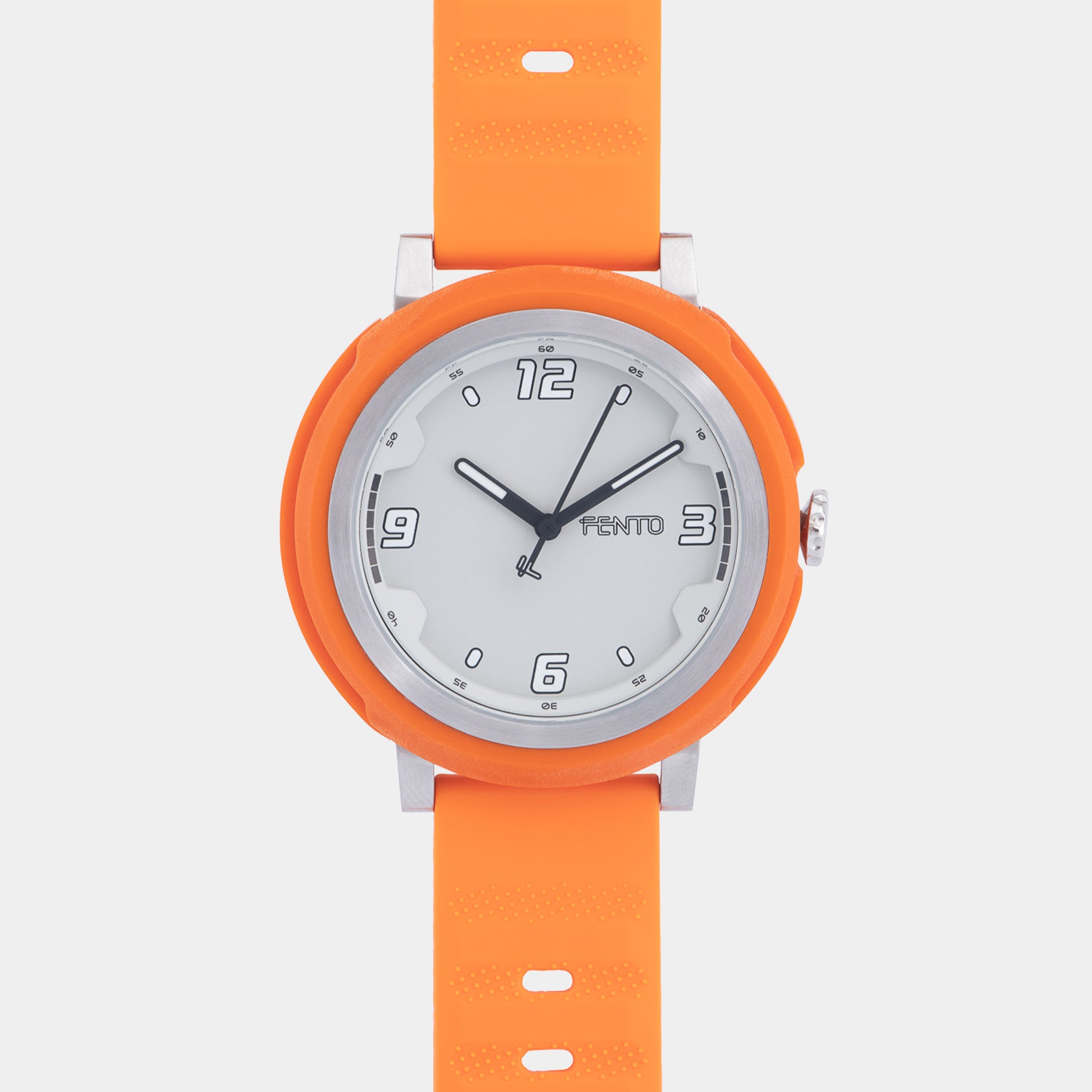 Reloj deportivo para hombre y mujer Bolt en color naranja, con carcasa de silicona naranja.