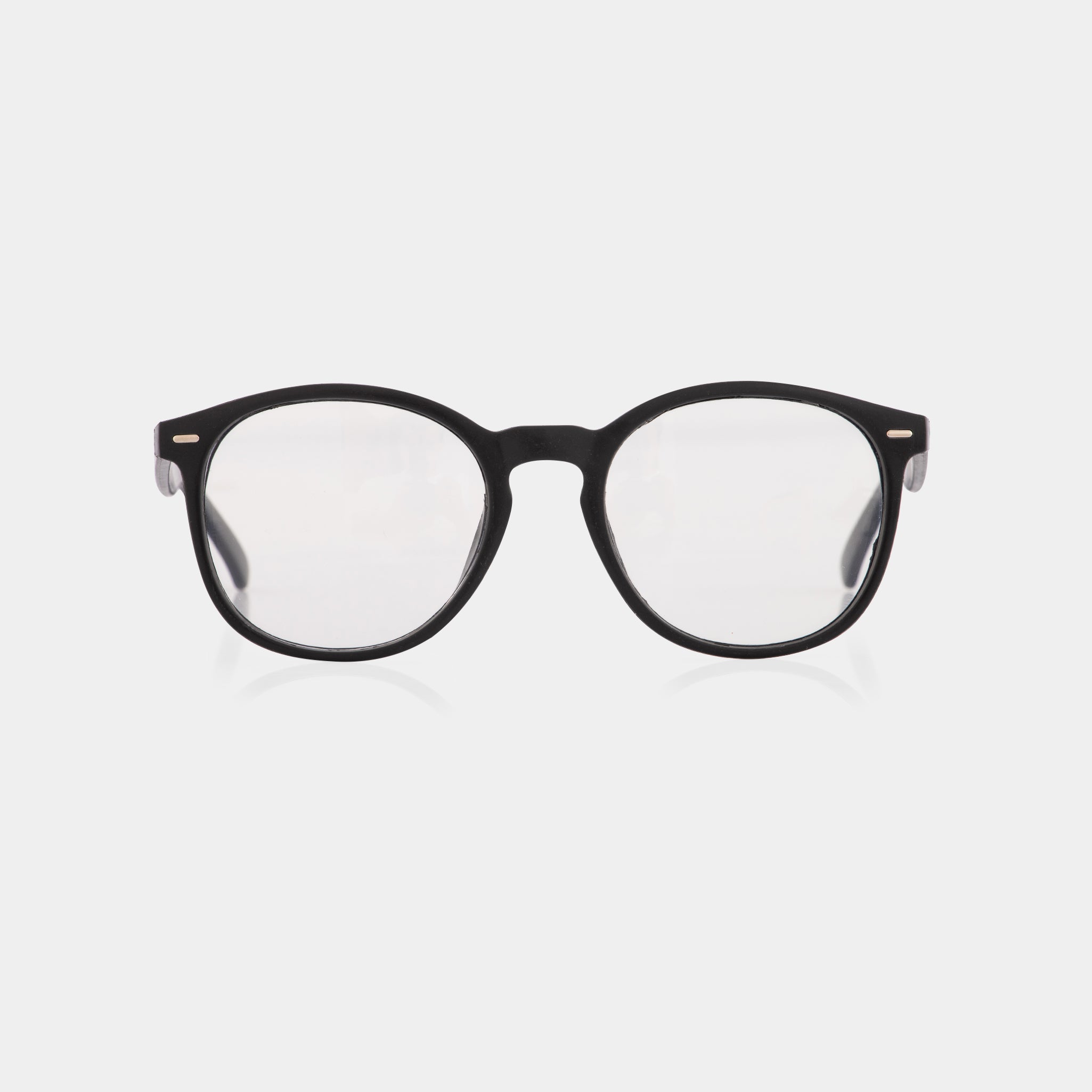 Round Wheat Eyeglasses - Black