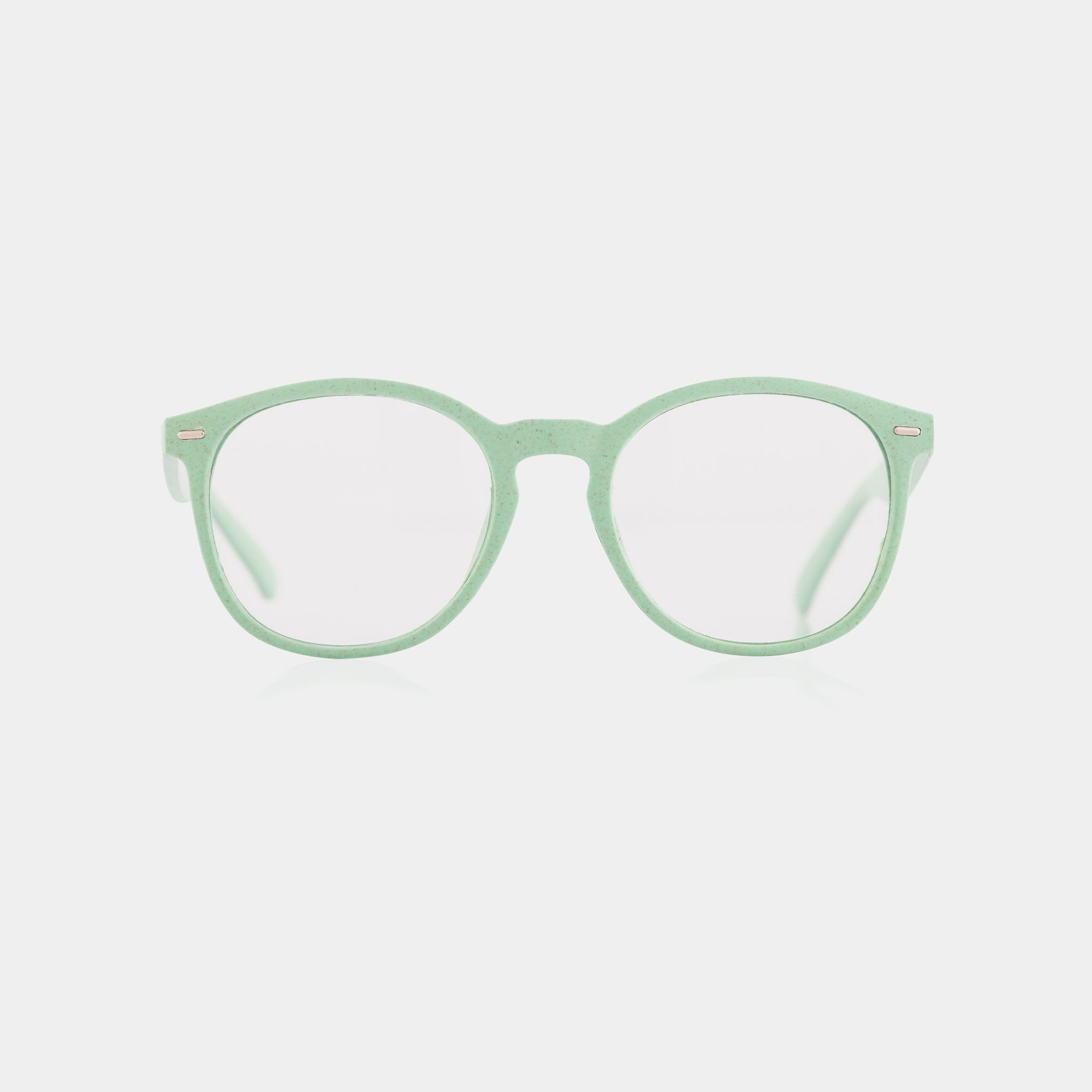 Gafas Round Wheat Mint – diseño redondo y moderno en material biodegradable.