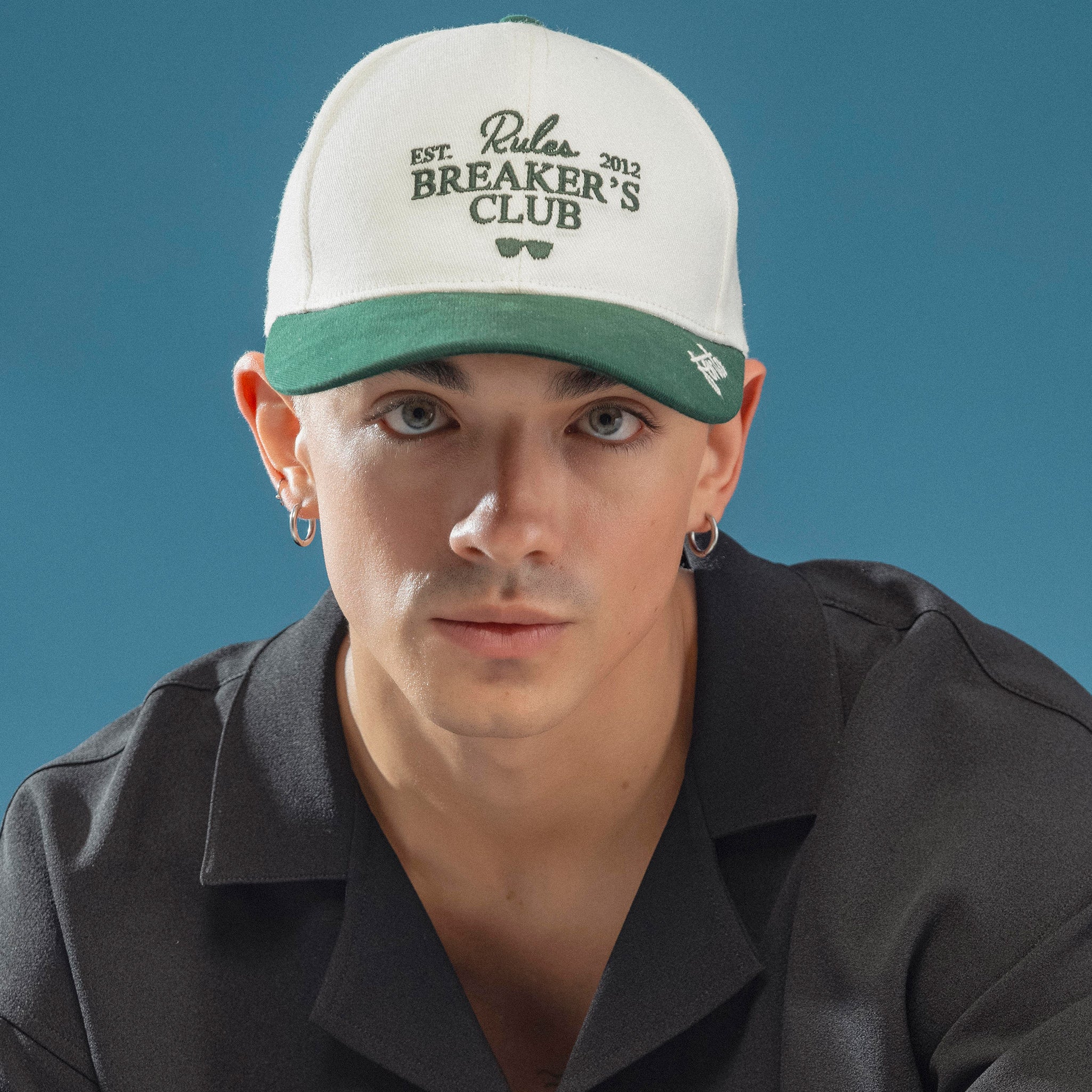Gorra de béisbol verde Rules Breakers – diseño moderno y relajado