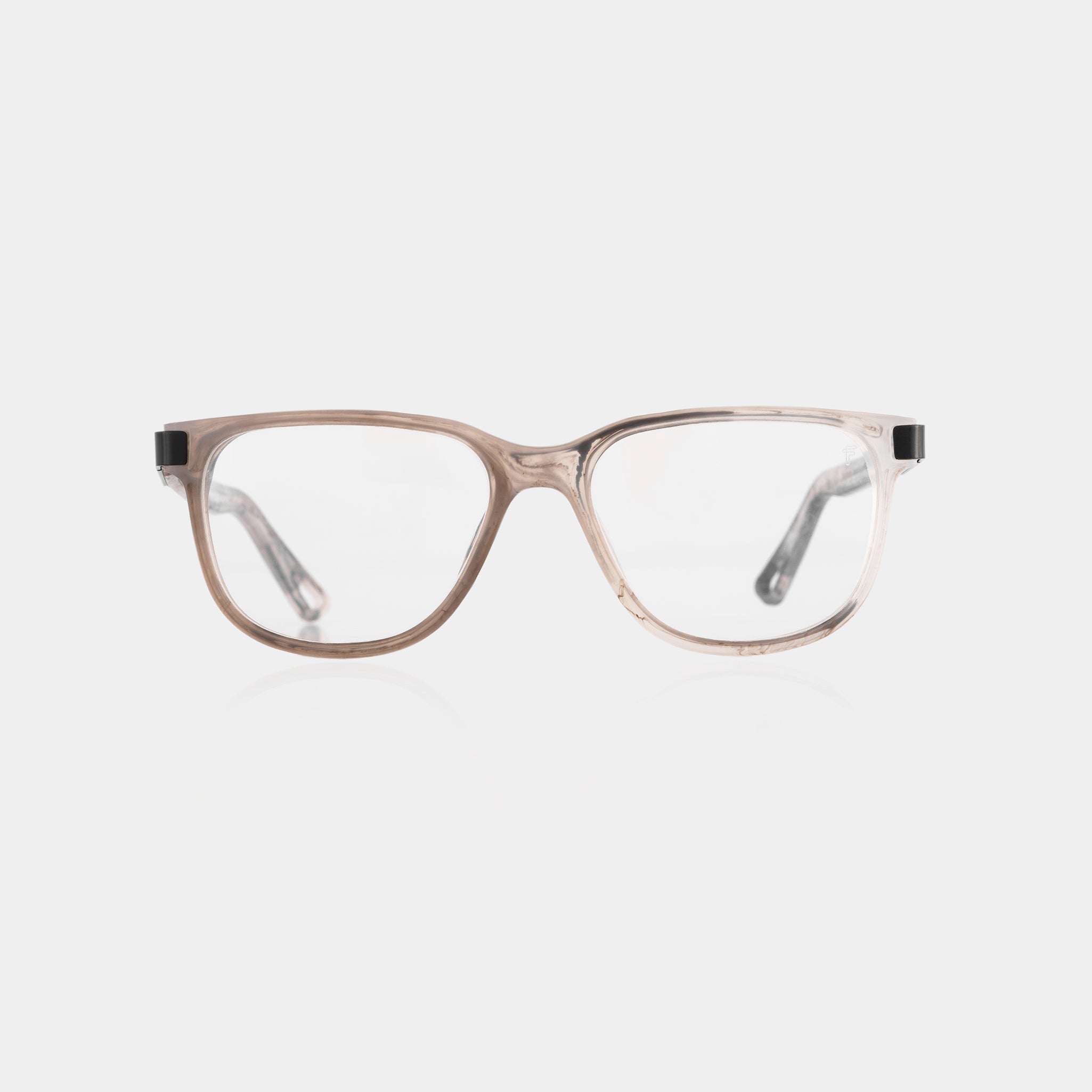 Gafas Specta Nuquí Brown Clear hechas de plástico reciclado – vista frontal