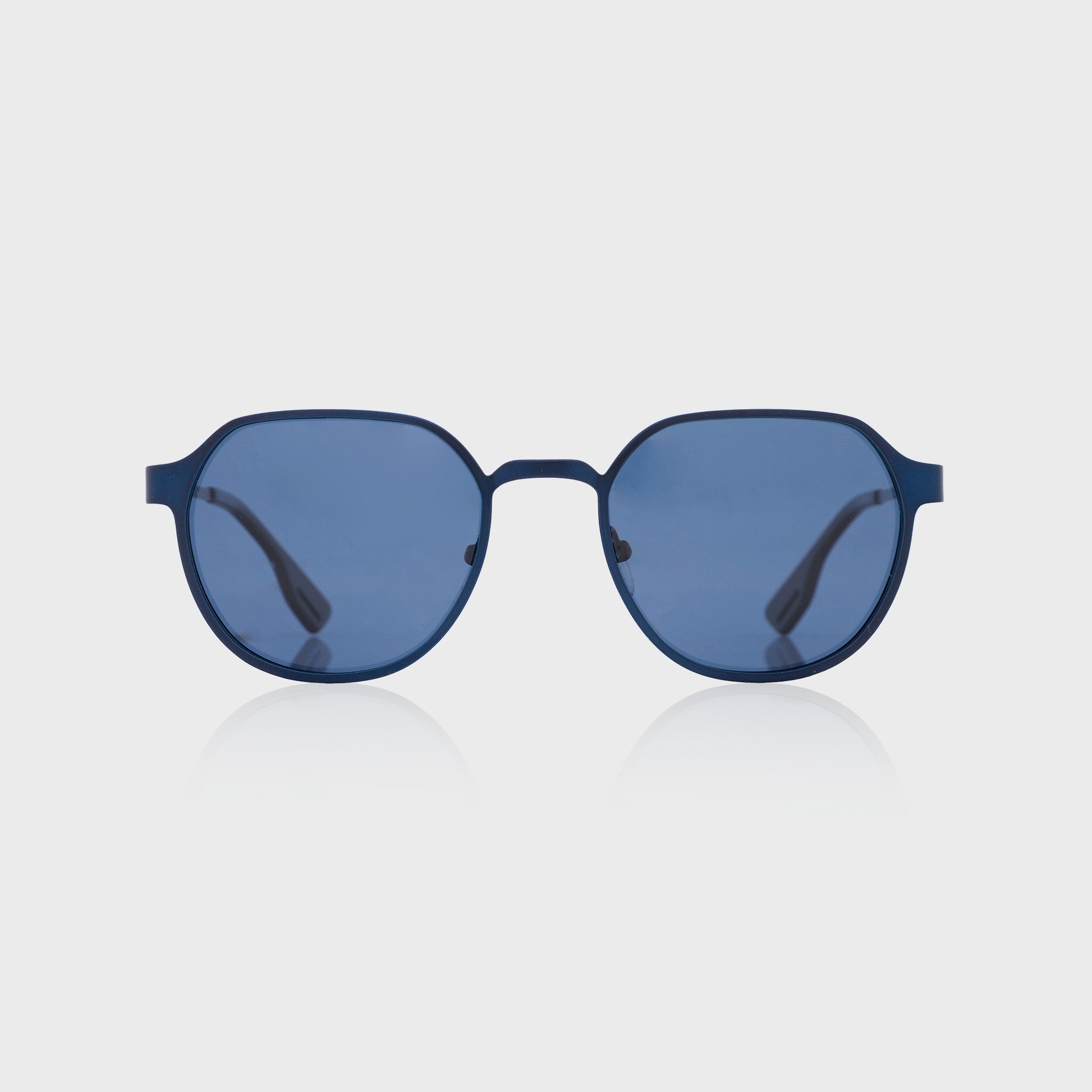 Gafas de sol Freeport Navy Blue hechas de acero inoxidable