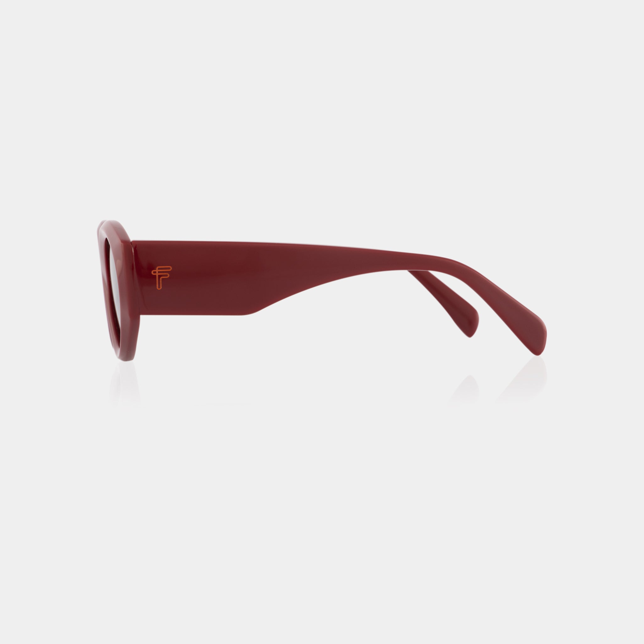 Gafas Terra Red – montura de acetato rojo con acabado brillante